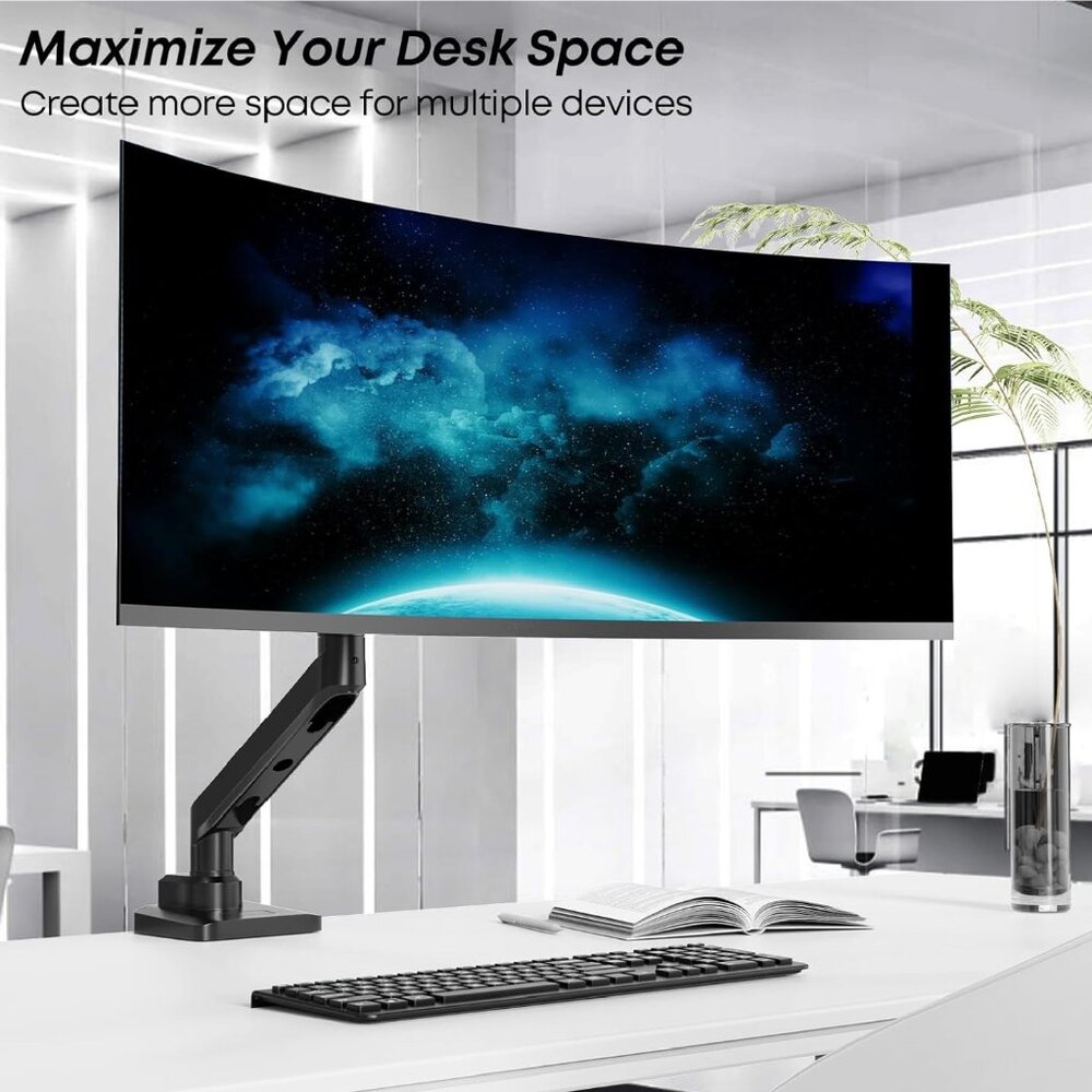 Premium Heavy Duty Monitor Arm for 17 to 49 inch Screens up to 44lbs, - Picture 6 of 6